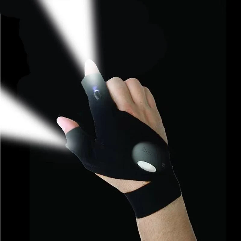 LED Vingerhandschoen met Licht Rechts Links Set voor Klussen Kamperen Vissen Fietsen Autoreparatie Handsfree | Sansoti