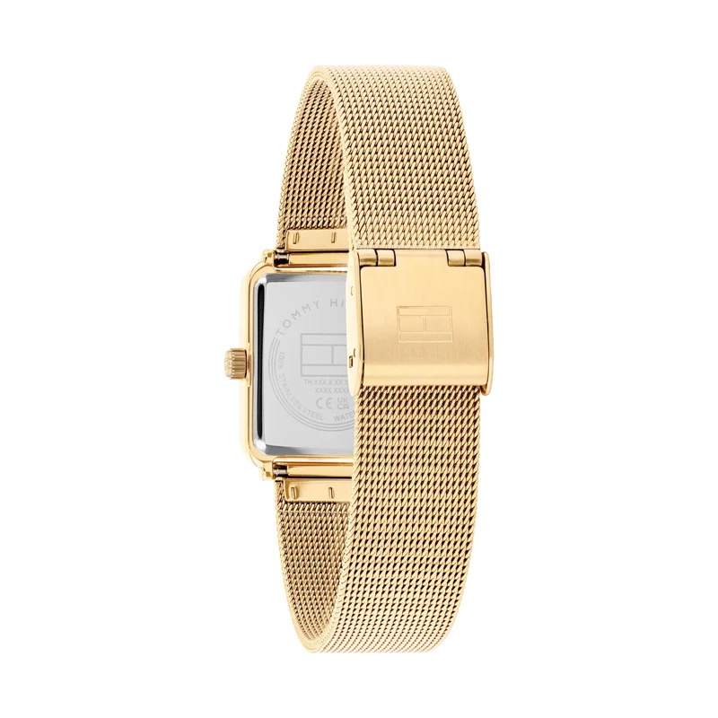 Tommy Hilfiger Tea 1782829 Damen Armbanduhr Gold • Zirkonia-Akzente auf der Lünette • Quarzwerk