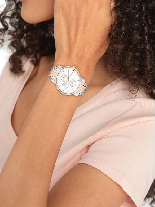 Tommy Hilfiger Jade 1782772 Damen Armbanduhr Bicolor • Quarzwerk • Edelstahlgehäuse 30 mm