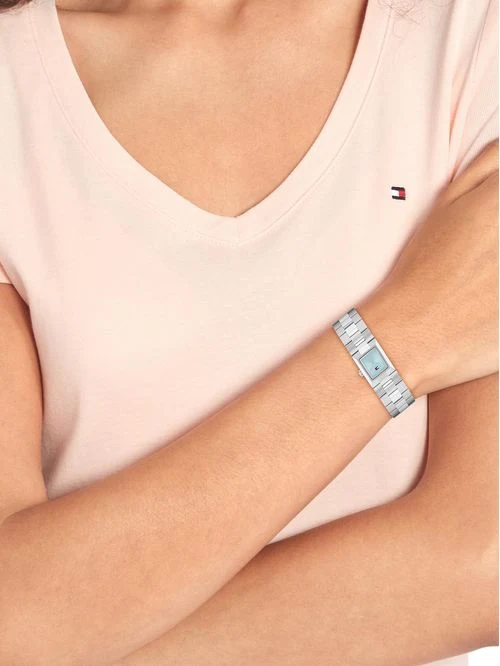 Tommy Hilfiger Jade 1782772 Damen Armbanduhr Bicolor • Quarzwerk • Edelstahlgehäuse 30 mm