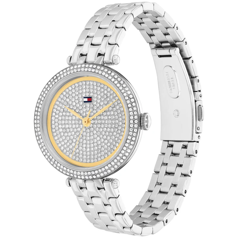 Tommy Hilfiger Natalie 1782722 Damen Armbanduhr Silber • Mineralglas • Zirkonia-Besatz