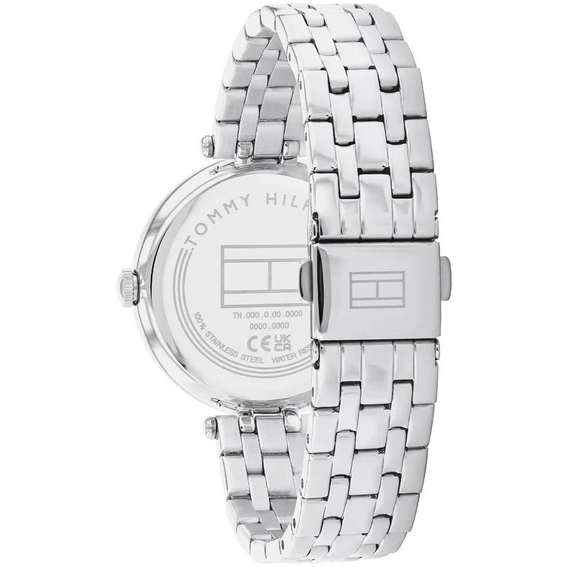 Tommy Hilfiger Natalie 1782722 Damen Armbanduhr Silber • Mineralglas • Zirkonia-Besatz