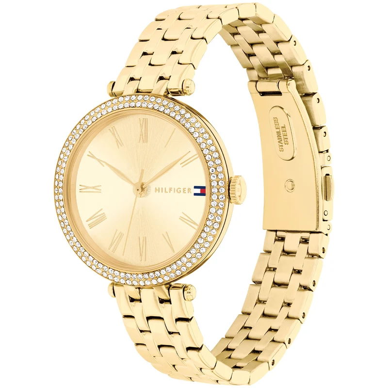 Tommy Hilfiger Natalie 1782718 Damen Armbanduhr Gold • Mineralglas • Quarzwerk