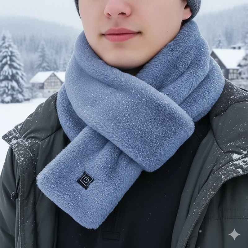 Verwarmde Neksjaal met 3 Temperatuurstanden USB-C Oplaadbaar Unisex Fluweelzacht Winteraccessoire Nek | Sansoti