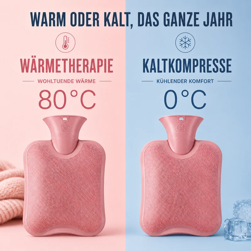Kruik met Gebreide Hoes 1 Liter Warmtehoudend Comfort voor Koude Winterdagen Ontspanning Thuis Wellness | Sansoti