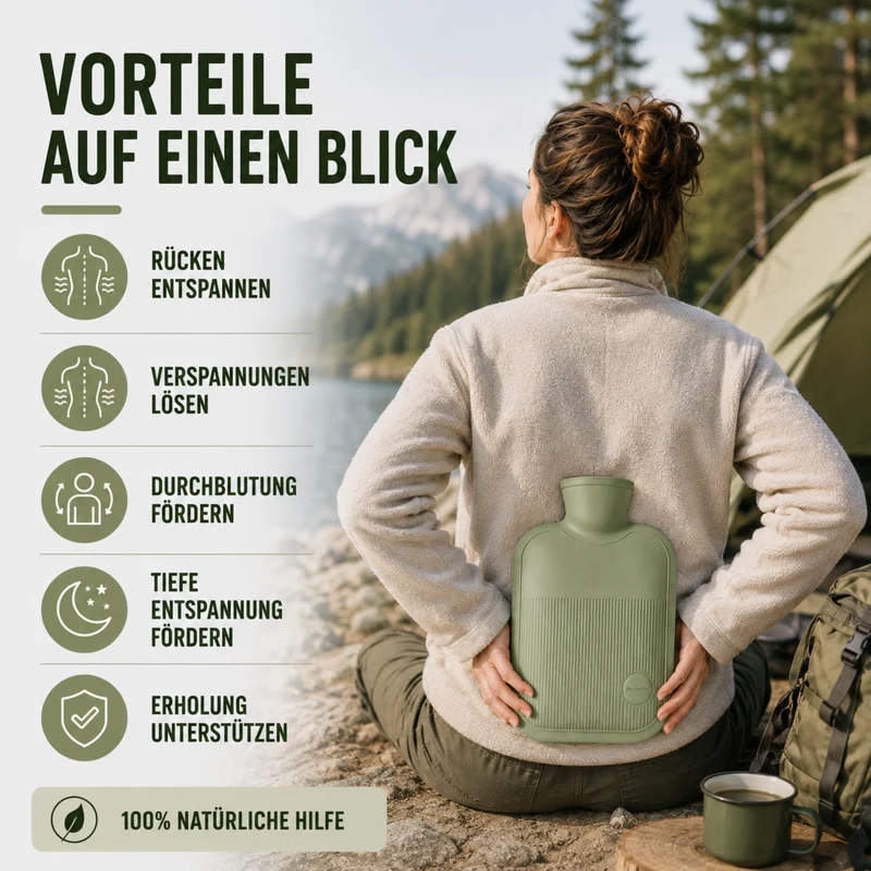 Warmwaterkruik 2000ml Lekvrij met Zachte Fleece Hoes voor Koude Voeten Handen en Rug Winterwarmte Comfort | Sansoti