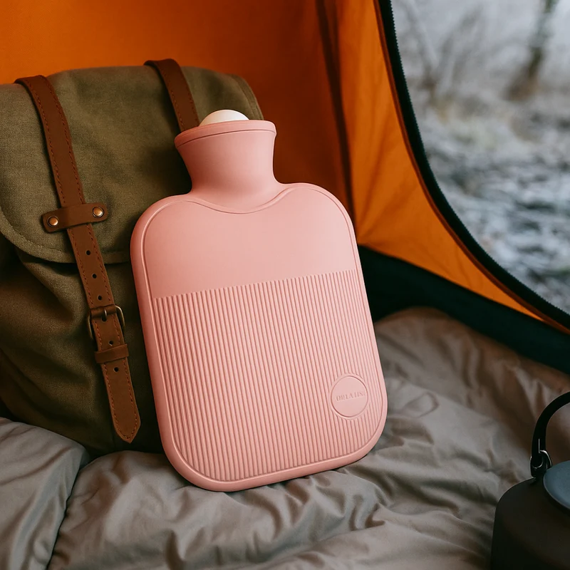 Warmwaterkruik 2000ml Lekvrij met Zachte Fleece Hoes voor Koude Voeten Handen en Rug Winterwarmte Comfort | Sansoti