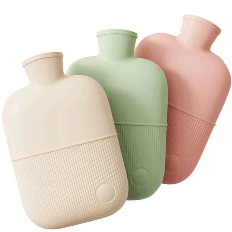 Warmwaterkruik 2000ml Lekvrij met Zachte Fleece Hoes voor Koude Voeten Handen en Rug Winterwarmte Comfort | Sansoti