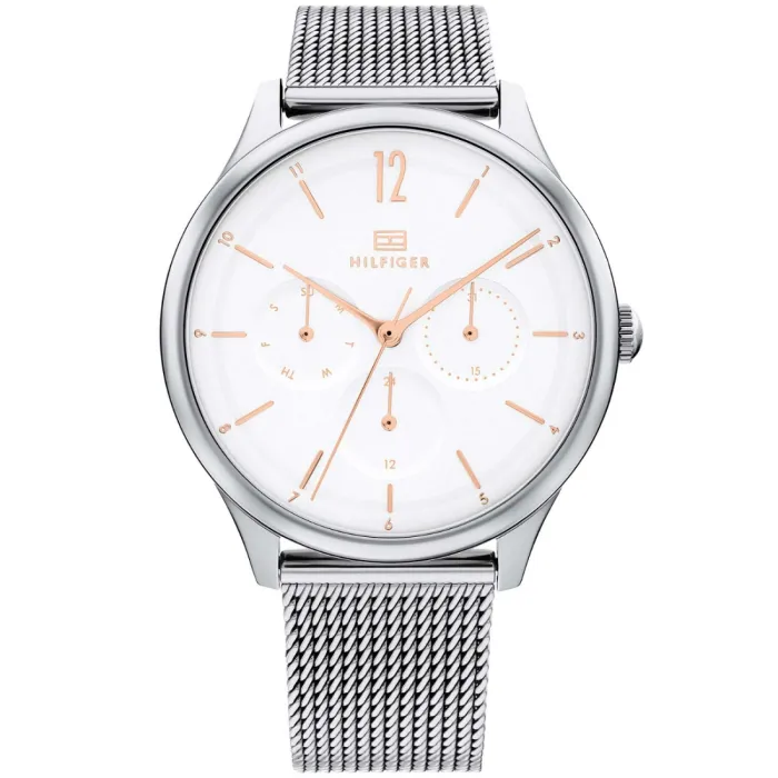 Tommy Hilfiger Layla 1782456 Damen Armbanduhr Silber • Mineralglas • Quarzwerk