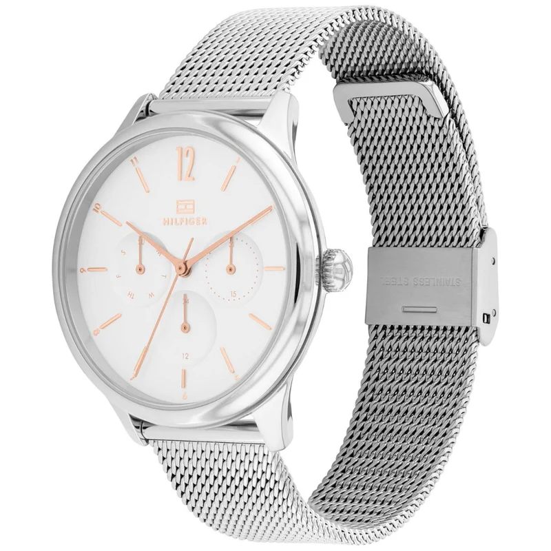 Tommy Hilfiger Layla 1782456 Damen Armbanduhr Silber • Mineralglas • Quarzwerk