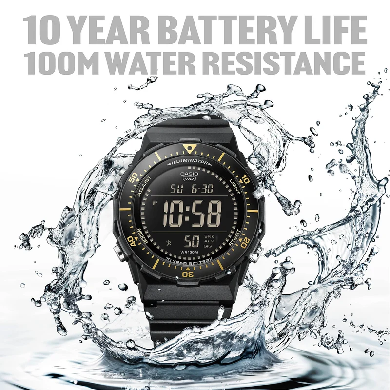 Casio Timeless AE-1700H-1BVEF Armbanduhr Schwarz • 100m Wasserdicht • LED-Beleuchtung