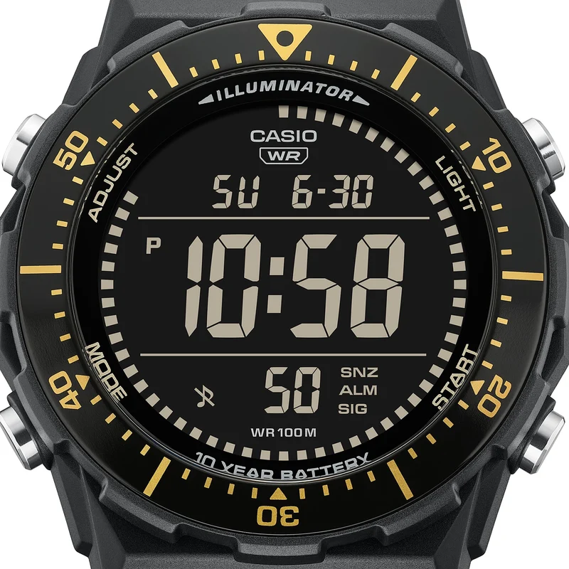 Casio Timeless AE-1700H-1BVEF Armbanduhr Schwarz • 100m Wasserdicht • LED-Beleuchtung