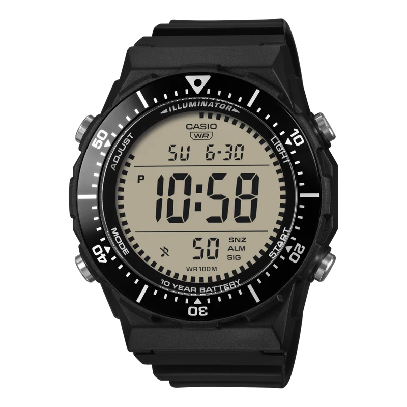 Casio Timeless AE-1700H-1AVEF Armbanduhr Schwarz • 100 m Wasserdicht • 10-Jahres-Batterie