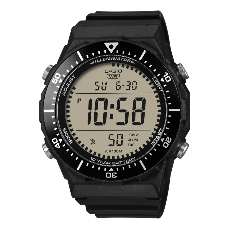 Casio Timeless AE-1700H-1AVEF Armbanduhr Schwarz • 100 m Wasserdicht • 10-Jahres-Batterie