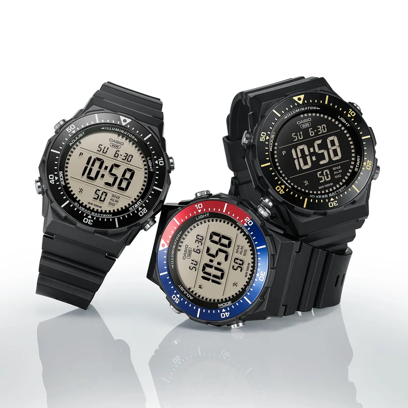 Casio Timeless AE-1700H-1AVEF Armbanduhr Schwarz • 100 m Wasserdicht • 10-Jahres-Batterie
