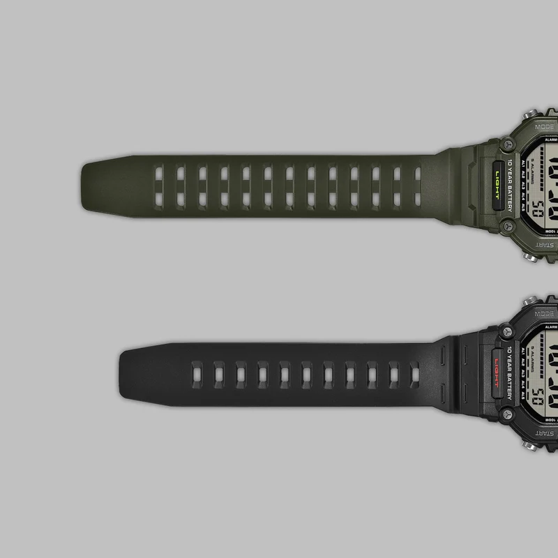 Casio AE-1600HX-3AVEF Armbanduhr Khaki • Digitale Zeitanzeige • 10 Bar Wasserdicht