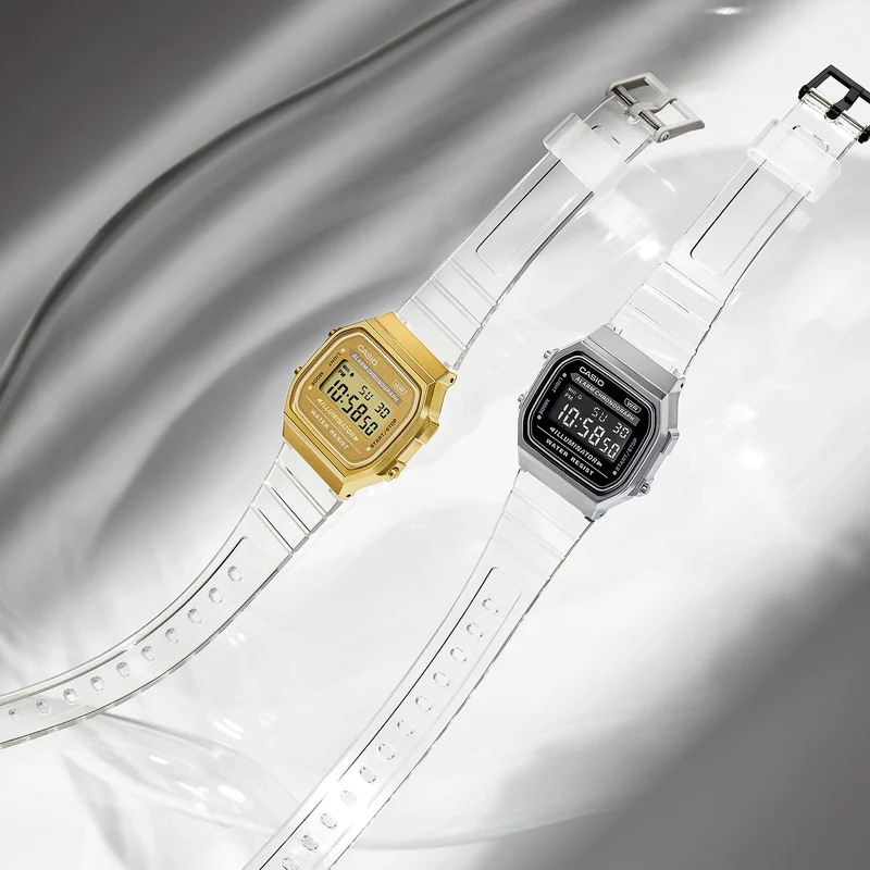 Casio Vintage A168XESG-9AEF Unisex Armbanduhr Gold • Digitales Quarzwerk • EL-Hintergrundbeleuchtung