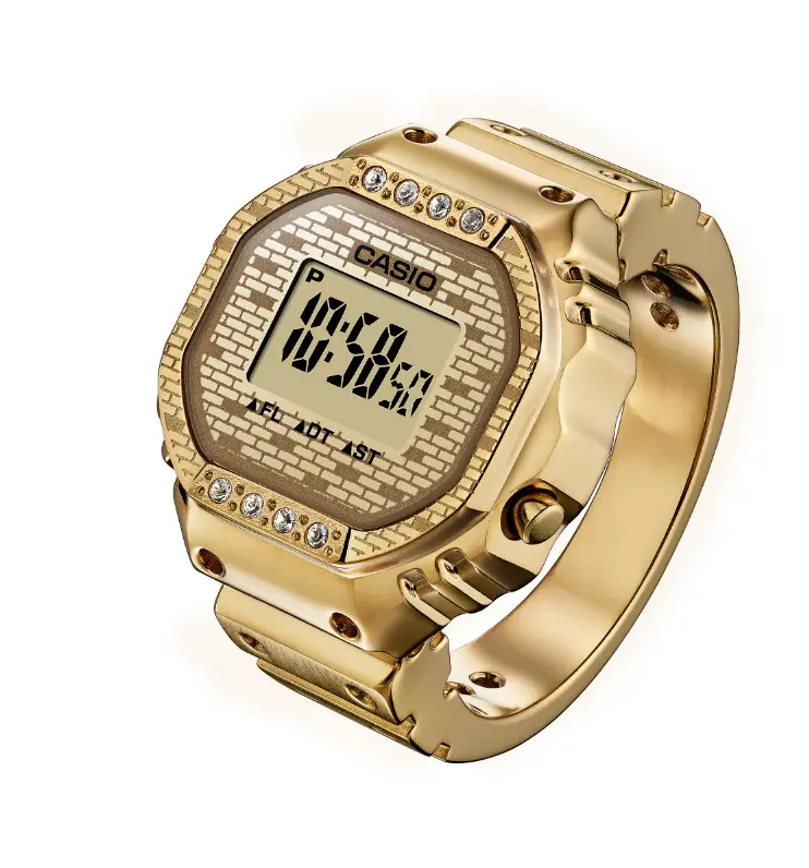 Casio G-SHOCK DWN-5600-1 Ringuhr Schwarz • Stoßfest & 20 bar Wasserdicht • Digitale Mini-G-SHOCK