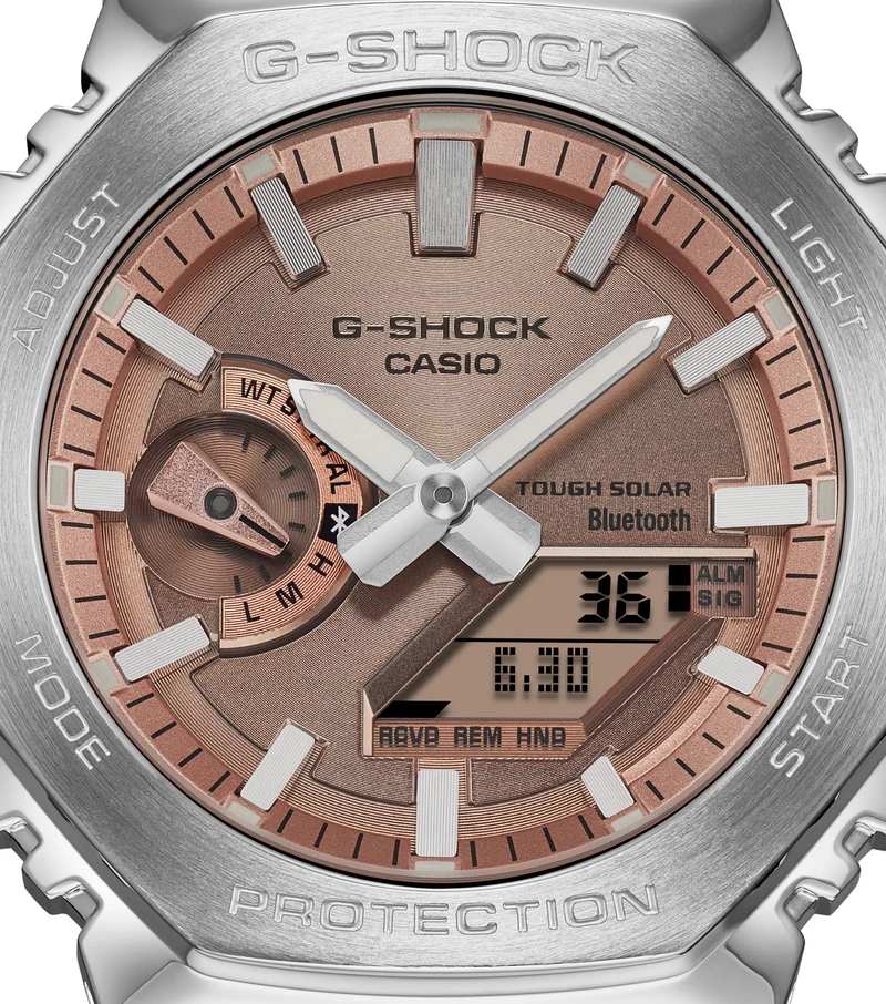 Casio G-SHOCK GMW-B5000GD-4 Herren Armbanduhr Silber/Kupfer • Tough Solar & Bluetooth • Multiband 6 Funkuhr