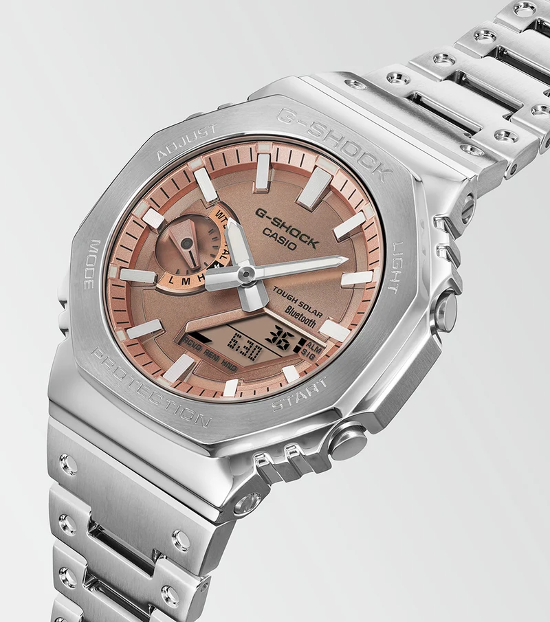 Casio G-SHOCK GMW-B5000GD-4 Herren Armbanduhr Silber/Kupfer • Tough Solar & Bluetooth • Multiband 6 Funkuhr