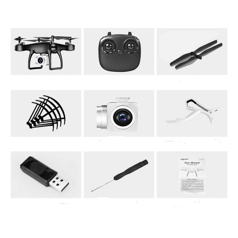 Professionele Quadcopter Drone 4K Camera 5G WiFi GPS Opvouwbaar Luchtfotografie Outdoor Zwart Wit RC | Sansoti