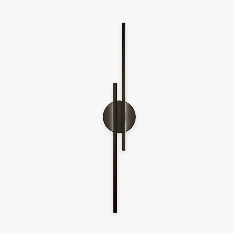 LED Wandlamp Dubbele Lijn 55cm Metaal Zwart Wit Slaapkamer Woonkamer Modern Geometrisch Design Verlichting | Sansoti