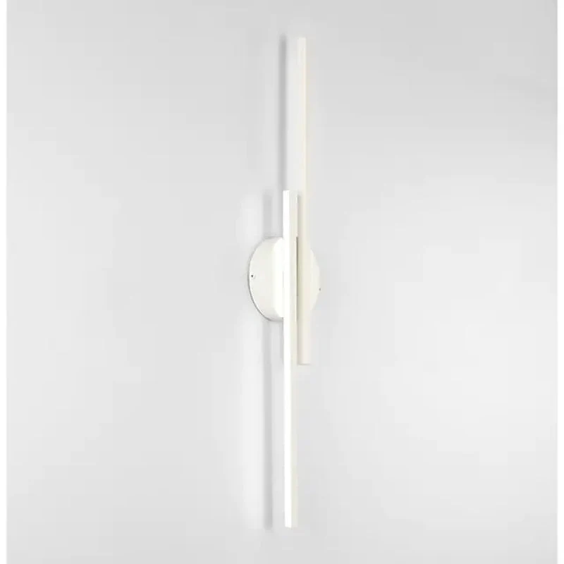 LED Wandlamp Dubbele Lijn 55cm Metaal Zwart Wit Slaapkamer Woonkamer Modern Geometrisch Design Verlichting | Sansoti