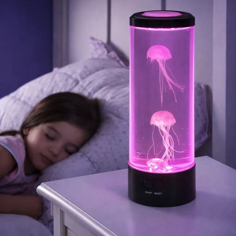LED Kwallenlamp met 7 Kleuren Dimbaar Touch | Rustgevende Stemmingsverlichting Aquarium Sfeerverlichting | Sansoti