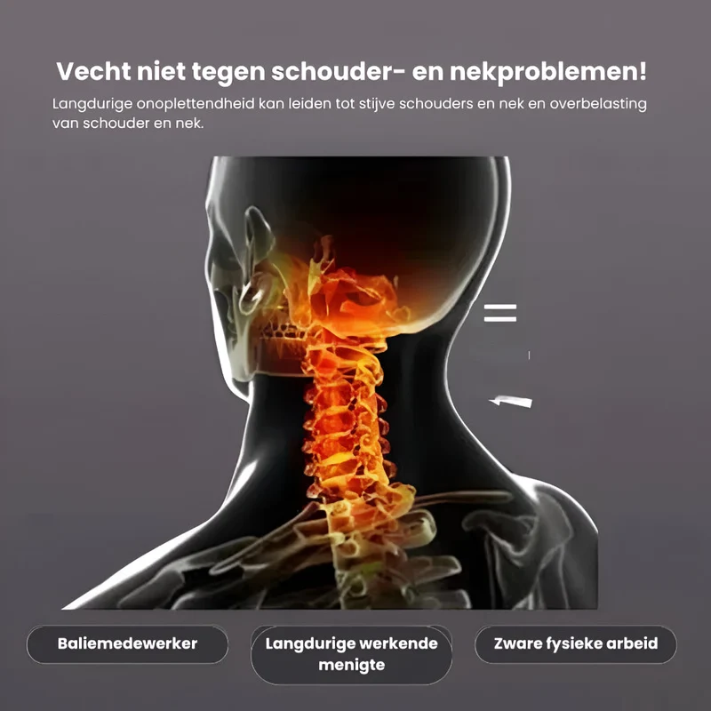 Orthopedisch Nekssteunkussen 48×74cm Ergonomisch Gevormd Memory Foam voor Rug- en Zijslapers Wit-Grijs | Sansoti