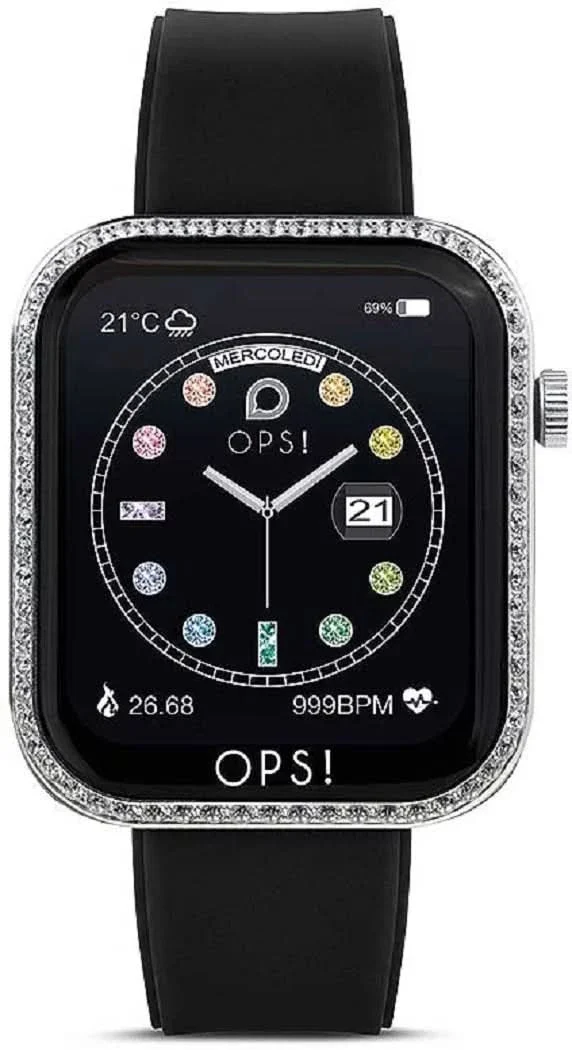 OPS! SMART ACTIVE OPSSW-40 Unisex-Smartwatch • Italienisches Design • Fitness-Funktionen