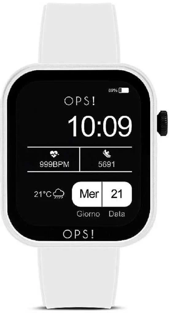 OPS! SMART OPSSW-26 Unisex-Smartwatch • Italienisches Design • Fitness-Tracking