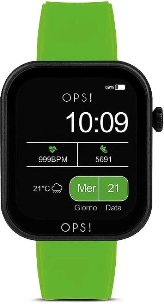 OPS! SMART Active Call OPSSW-33 Unisex-Smartwatch • Pop-Spirit • Call- & Fitnessfunktionen