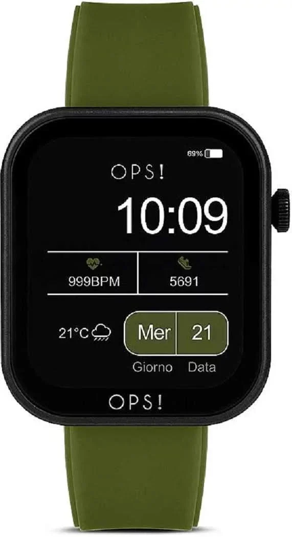 OPS! SMART Active Call OPSSW-36 Unisex-Smartwatch • Anruffunktion • Italienisches Design