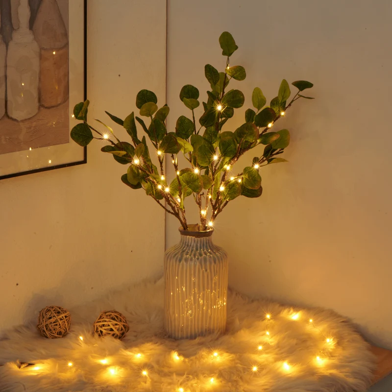 Decoratieve Lichttak Led Olijftak Kersenbloesem Warm Wit 70cm 120 Lampjes Sfeerverlichting Woonkamer | Sansoti