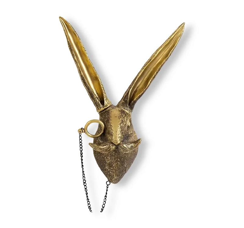Wandhaak Dierenkop Goud Kapstokhaak Decoratie Wand Resin | Sansoti