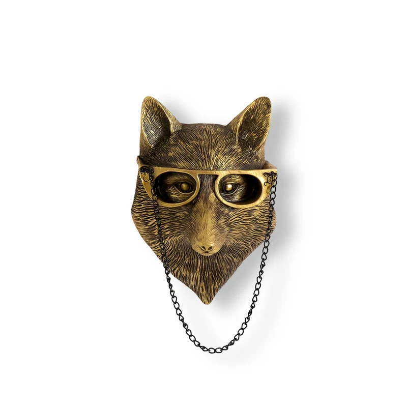 Wandhaak Dierenkop Goud Kapstokhaak Decoratie Wand Resin | Sansoti