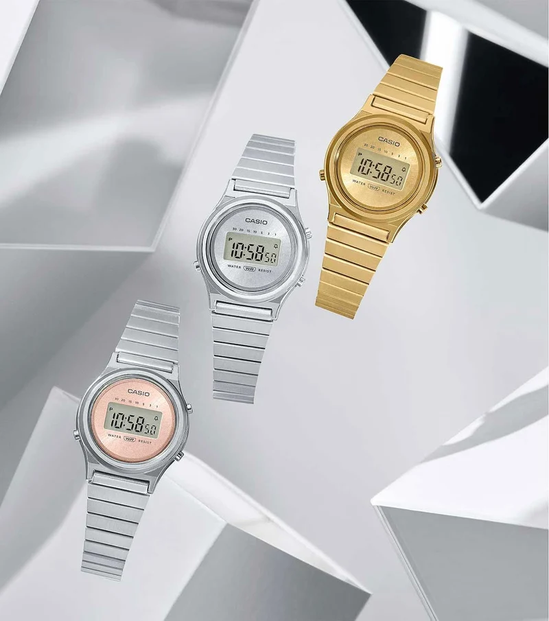 Casio Vintage LA700WEG-9AEF Damenuhr • Kultiges Retro-Design • Goldfarbenes Finish
