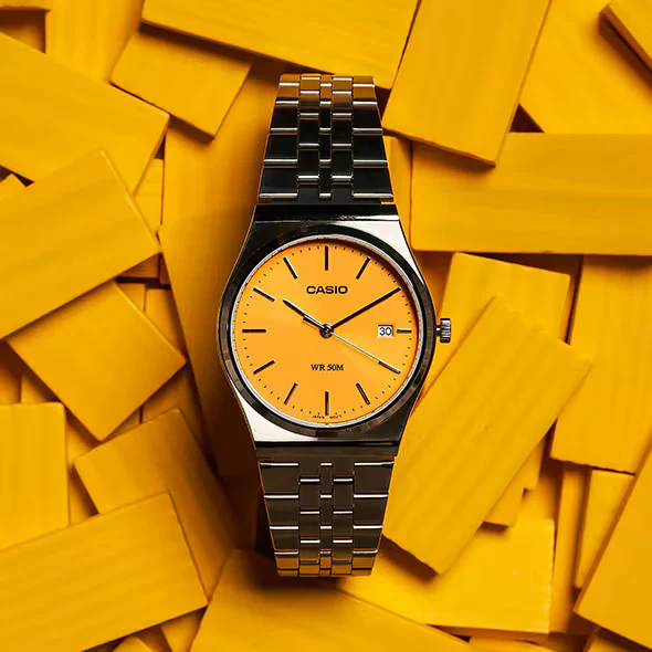 Casio Timeless Collection MTP-B145D-9AVEF Herrenuhr • Retro-Design • Sonnenschliff