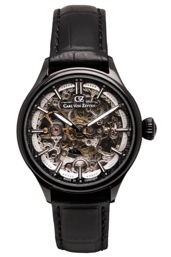 Carl von Zeyten Horbach CVZ0072BBKS Damenuhr Schwarz • Skelettuhrwerk • Automatik