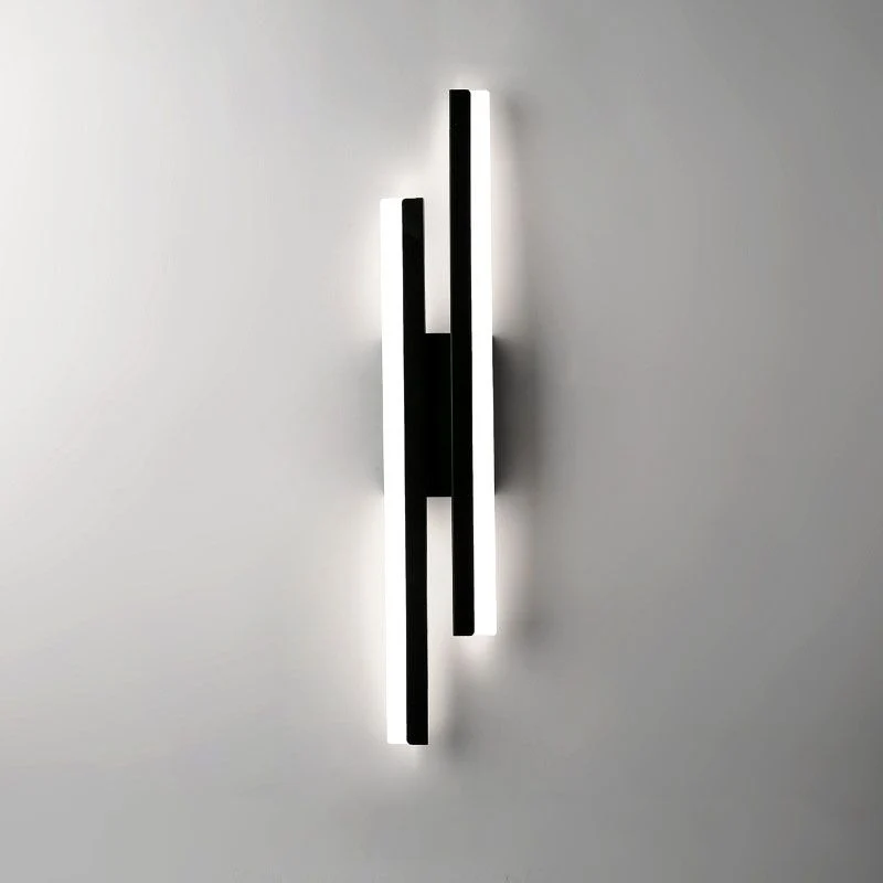 LED Wandlamp Metaal Acryl Zwart Goud 48cm Woonkamer Slaapkamer Wandverlichting Modern Design Interieur | Sansoti