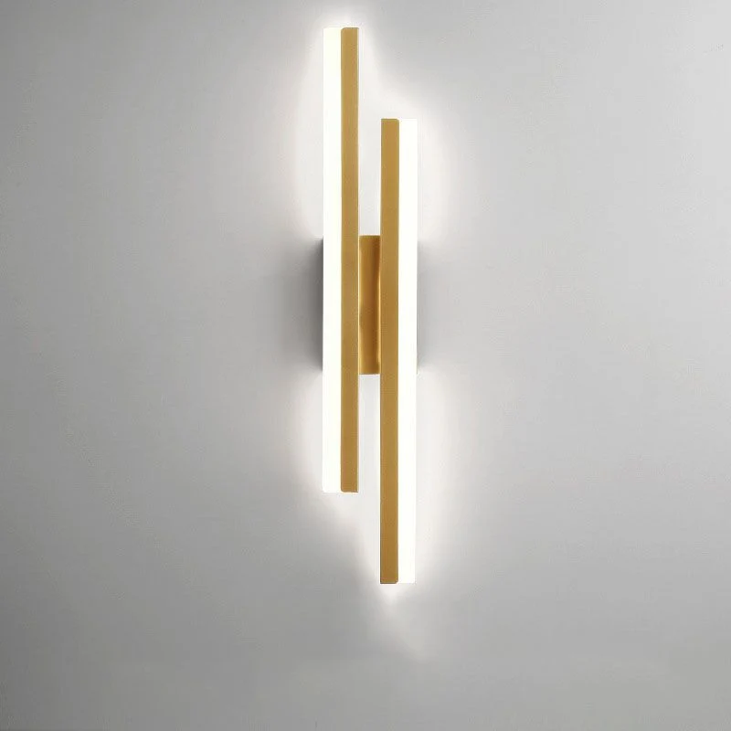 LED Wandlamp Metaal Acryl Zwart Goud 48cm Woonkamer Slaapkamer Wandverlichting Modern Design Interieur | Sansoti