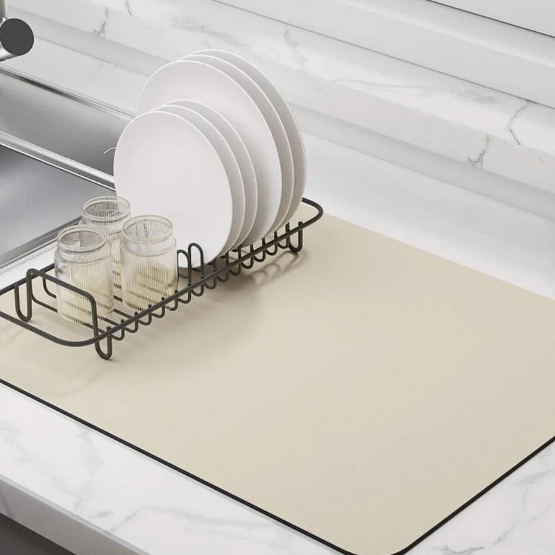 Absorberend Koffiemat Diatomiet Anti-vlek Rubberen Onderkant Keuken Werkblad Bescherming Snel Drogend | Sansoti