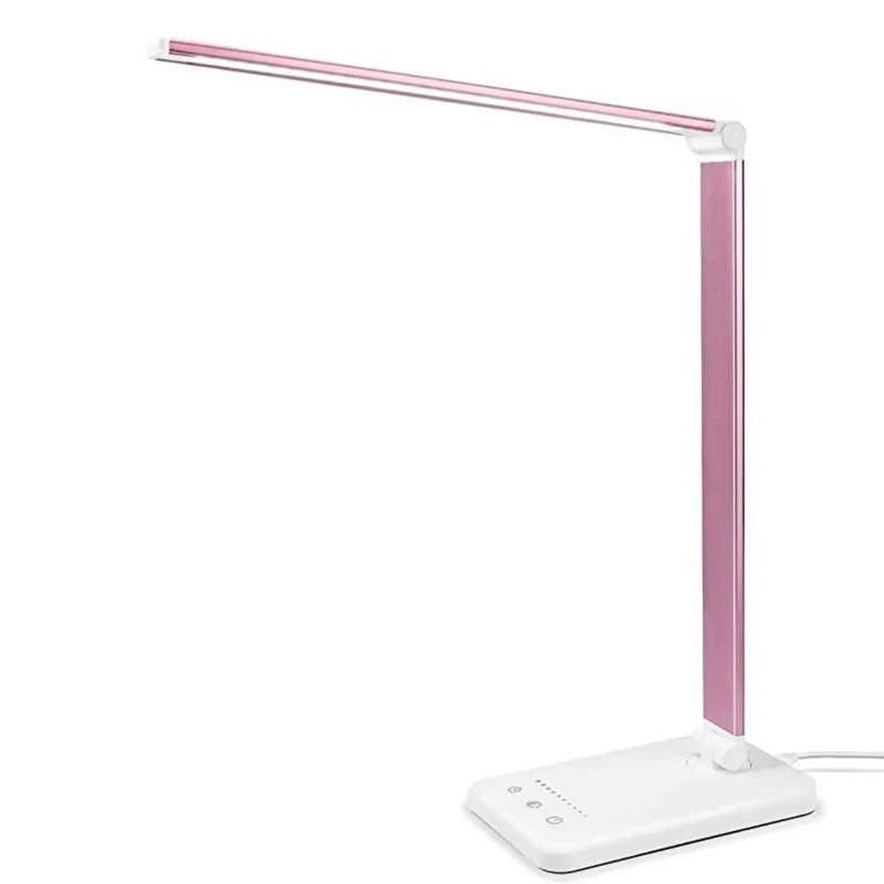 Dimbare LED Bureaulamp met Oplaadpoort 5 Lichtstanden Touch Bediening Flexibele Verstelbare Tafellamp | Sansoti