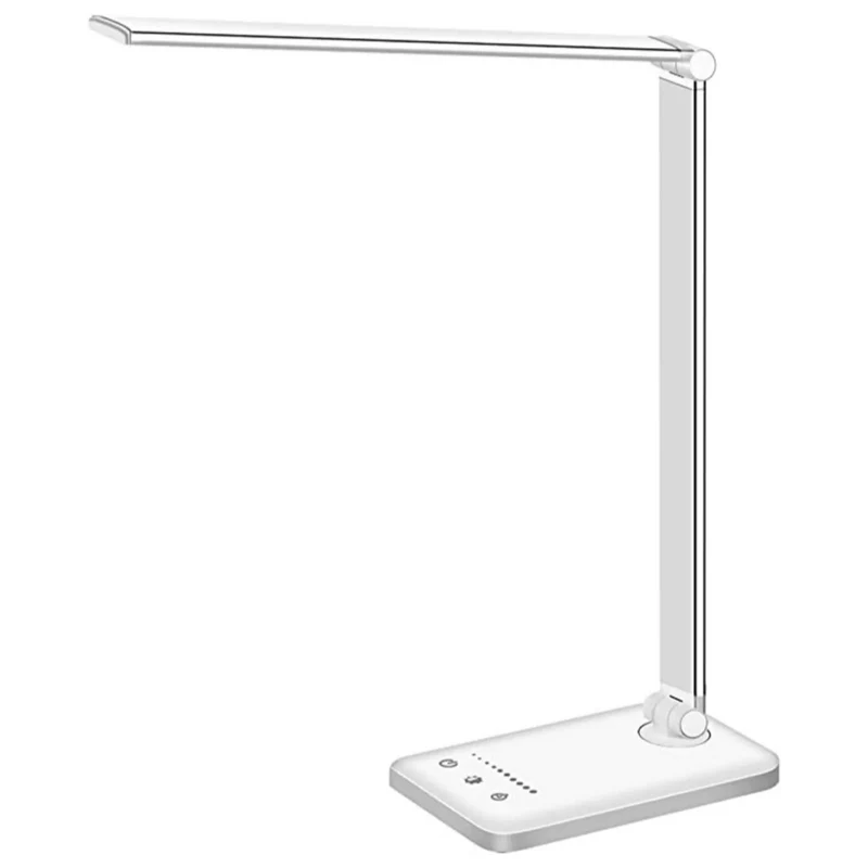Dimbare LED Bureaulamp met Oplaadpoort 5 Lichtstanden Touch Bediening Flexibele Verstelbare Tafellamp | Sansoti