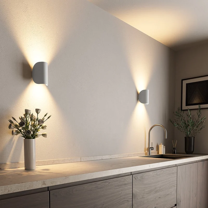 Draaibare LED Wandlamp Metaal 360° Verstelbaar Zwart Wit Binnen Buiten IP65 Waterdicht Scandinavisch Modern | Sansoti