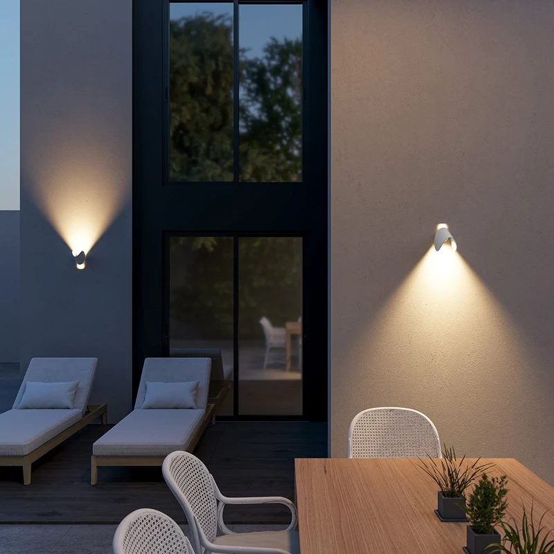 Draaibare LED Wandlamp Metaal 360° Verstelbaar Zwart Wit Binnen Buiten IP65 Waterdicht Scandinavisch Modern | Sansoti