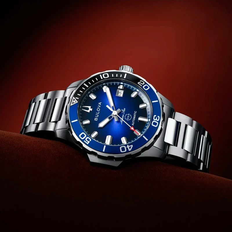 Bulova Marine Star 98B466 Herrenuhr Blau • Automatikwerk • Saphirglas