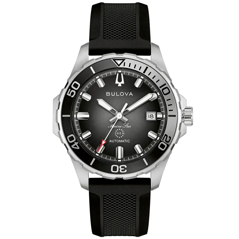 Bulova Marine Star 98B465 Herrenuhr Schwarz • Automatikwerk • Saphirglas