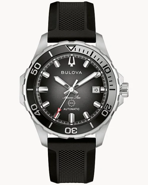 Bulova Marine Star 98B465 Herrenuhr Schwarz • Automatikwerk • Saphirglas