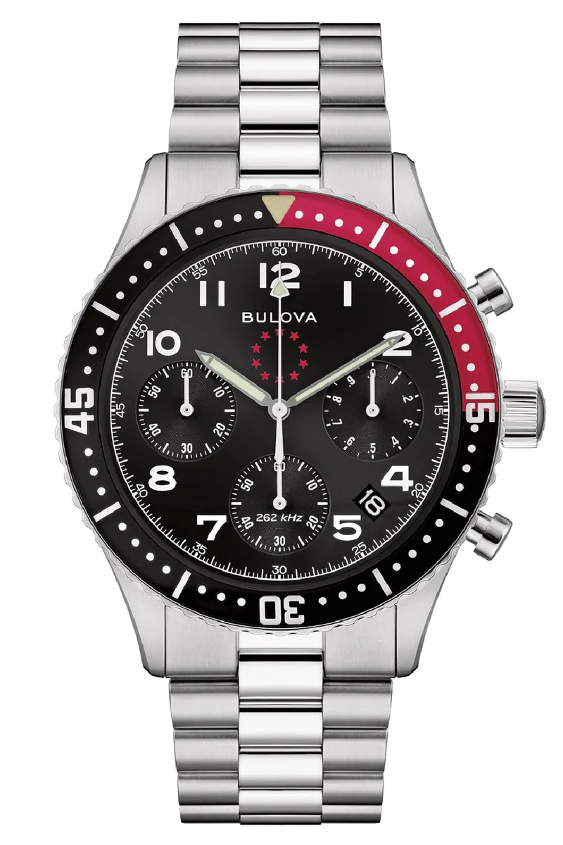 Bulova Marine Star Heritage 98B451 Herrenuhr Schwarz • Precisionist Chronograph • Saphirglas